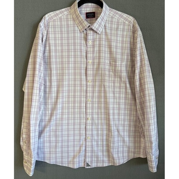 UNTUCKit Other - Untuckit Shirt Men XL Purple Plaid Button Up‎ Long Sleeve Pocket Lightweight